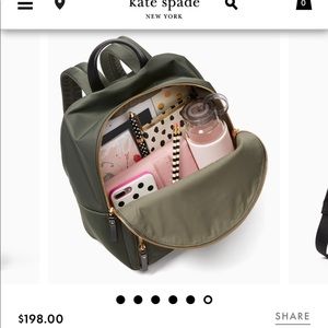 Watson lane Hartley nylon olive green backpack.